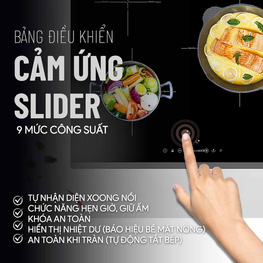 Bếp từ Hafele 3 vùng nấu HC-I6032B