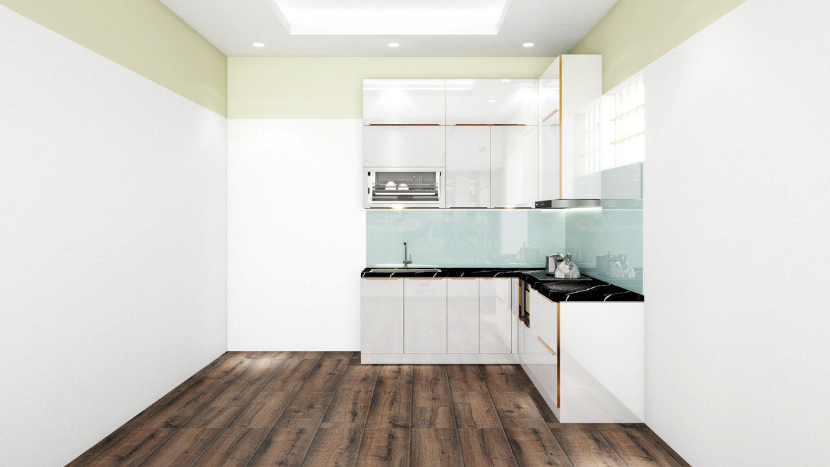 Tủ bếp Inox, cánh kính TB6870BTT