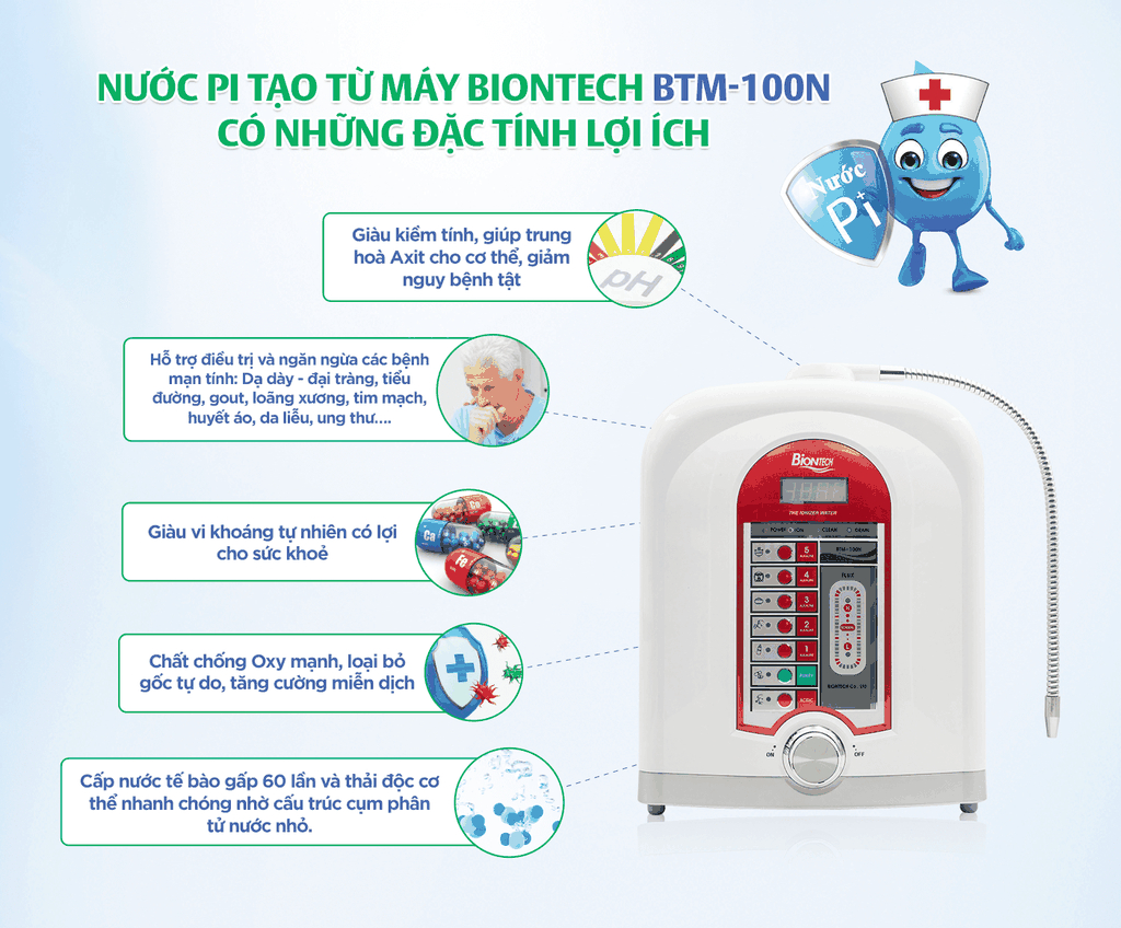 Máy lọc nước Pi-Biontech BTM-100N