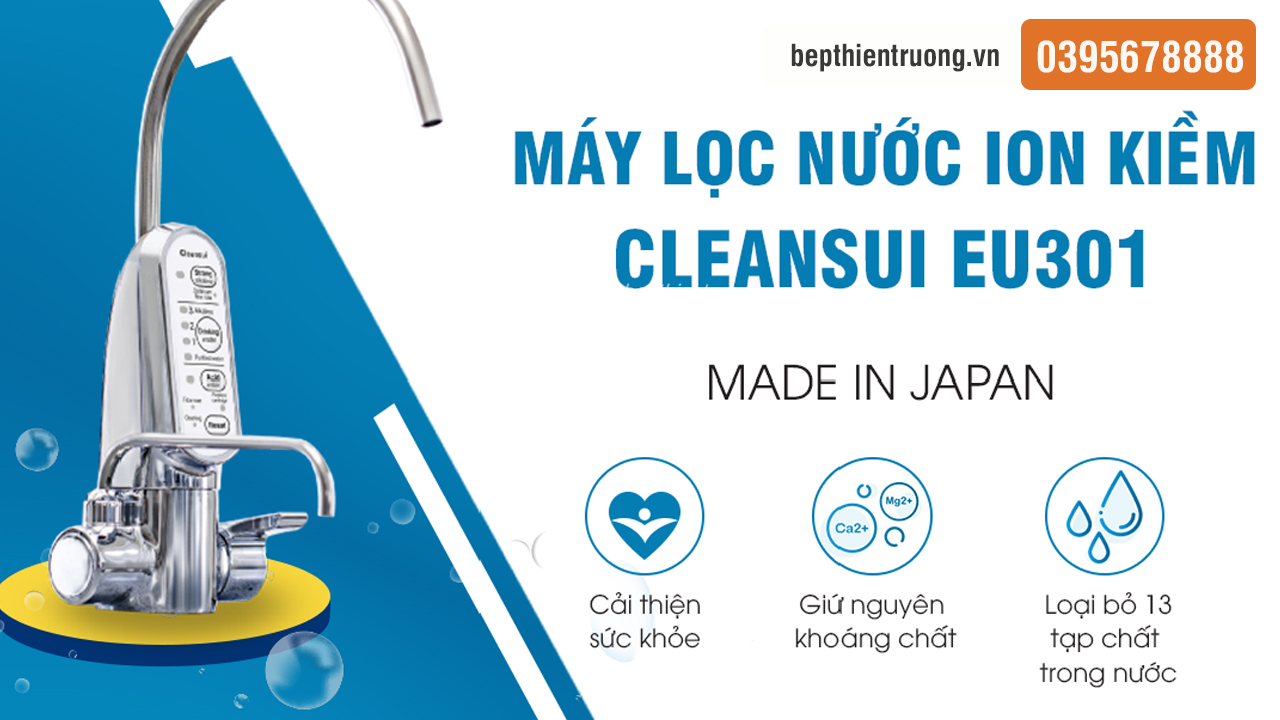 Máy lọc nước điện giải ion kiềm Cleansui EU301