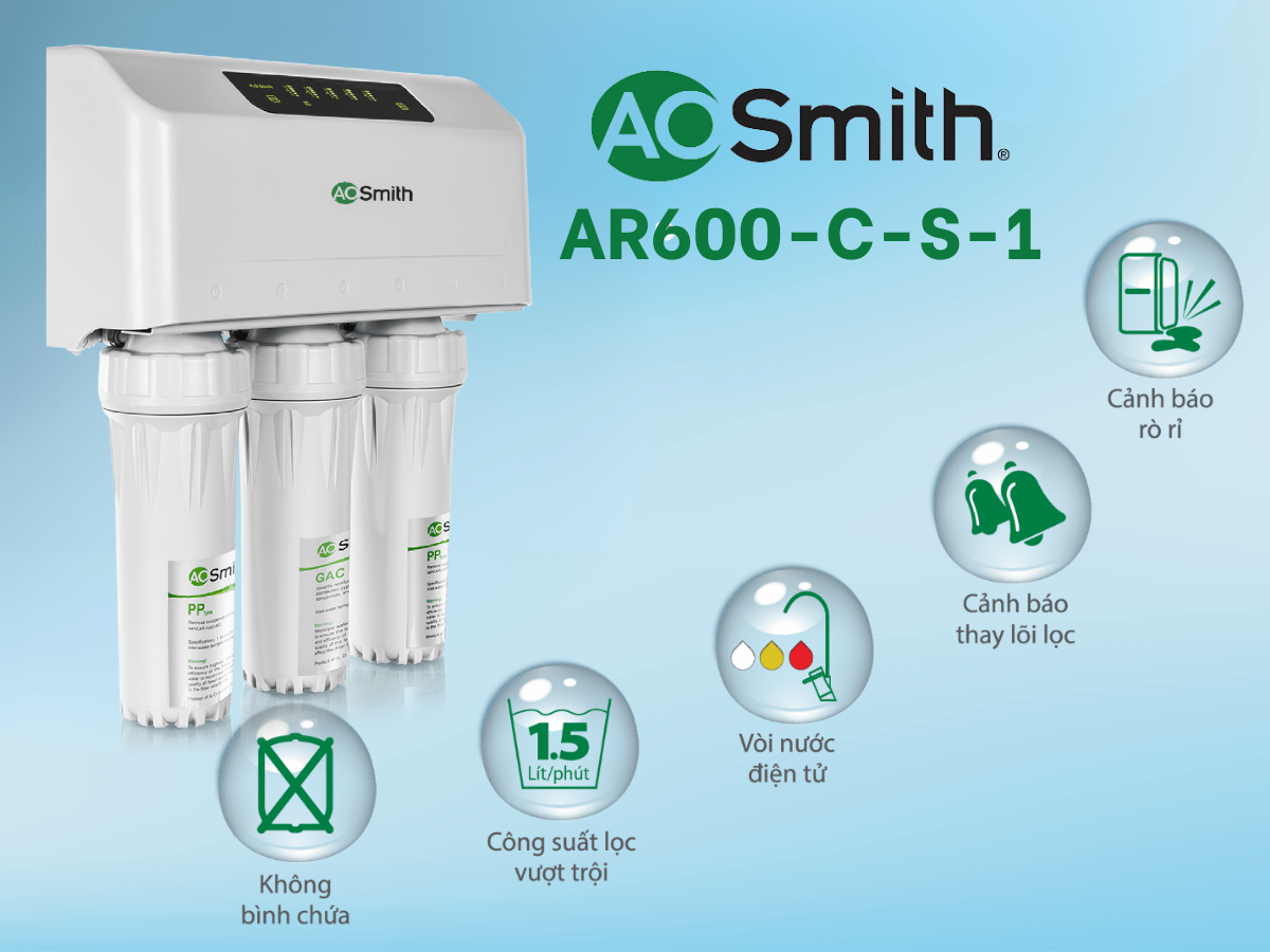 Máy lọc nước AO SMITH RO AR600-C-S-1