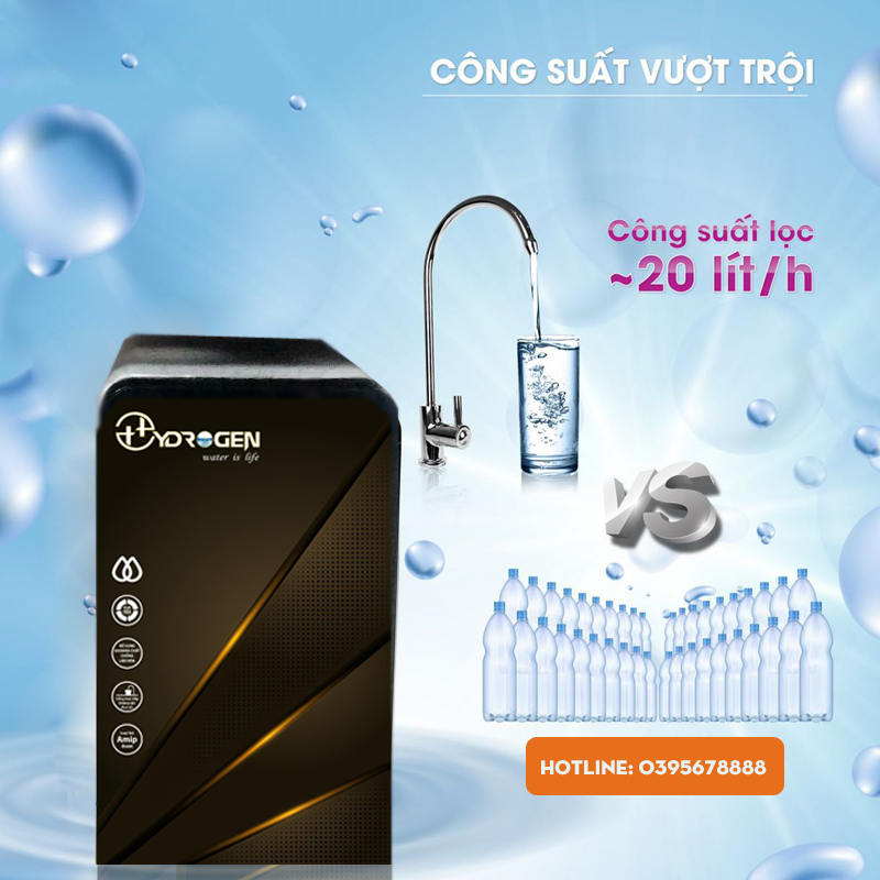 Hệ thống lõi lọc bên trong máy lọc nước RO Hydrogen giúp loại bỏ tạp chất và vi khuẩn