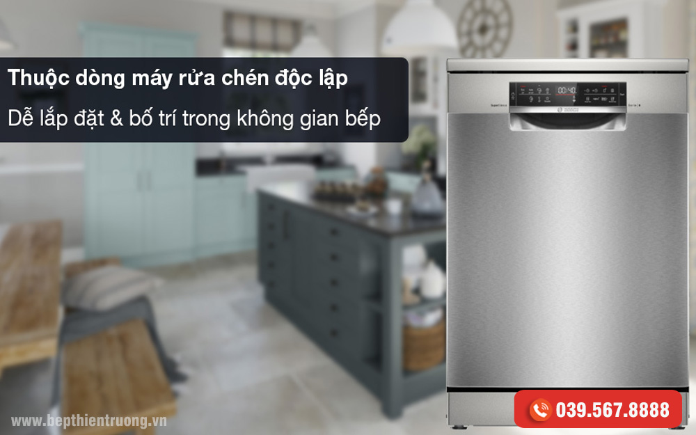 MÁY RỬA BÁT ĐỘC LẬP BOSCH SMS6ZCI37Q SERIE 6 SẤY ZEOLITH