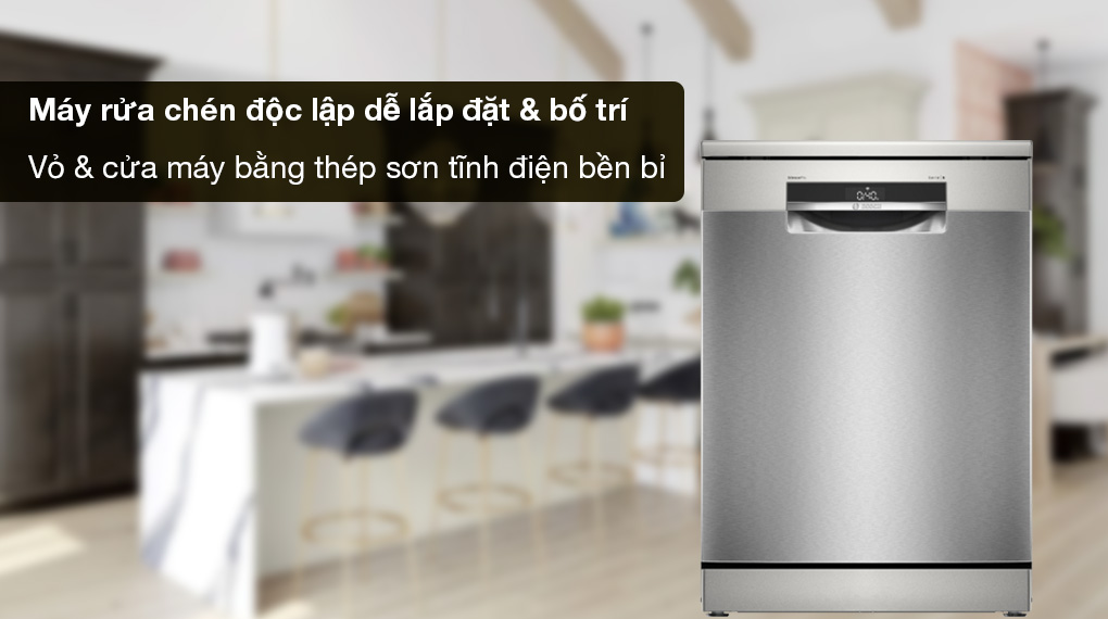 MÁY RỬA BÁT ĐỘC LẬP BOSCH SMS6ECI11E SERIE 6 SẤY HÉ CỬA