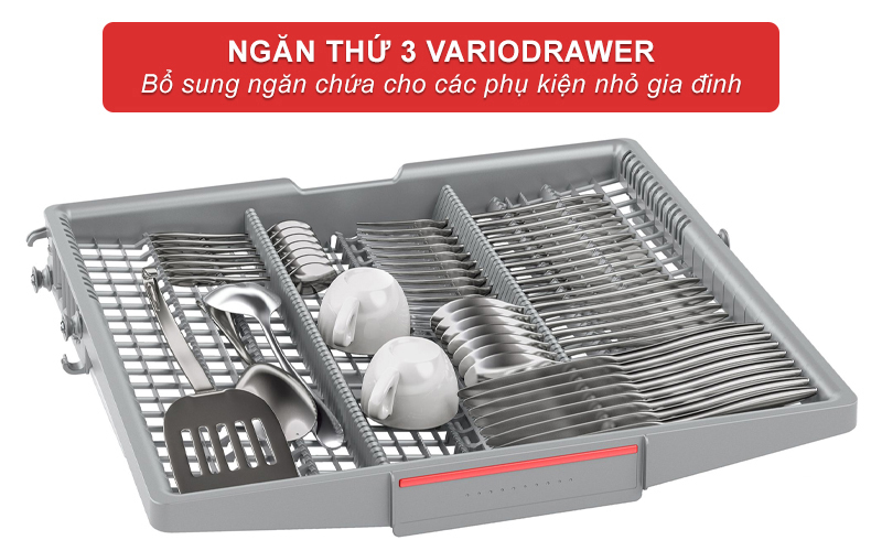 Ngăn chứa thứ 3 VarioDrawer đựng các phụ kiện nhỏ trong gia đình.