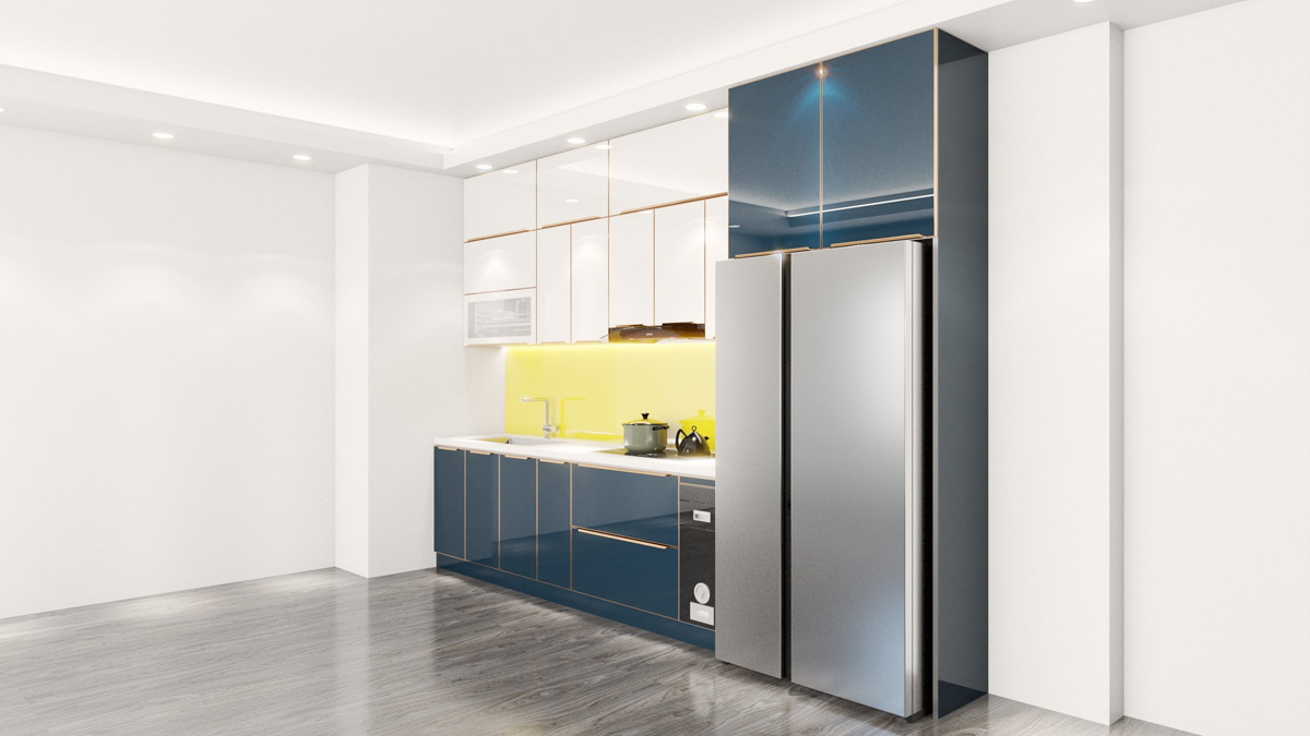 Tủ bếp Inox, cánh kính TB6875BTT