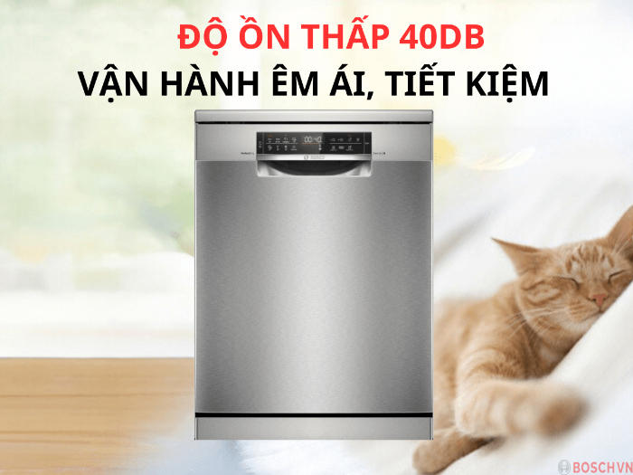Máy rửa bát Bosch SMS6ZCI16E tối ưu độ ồn một cách đáng kể