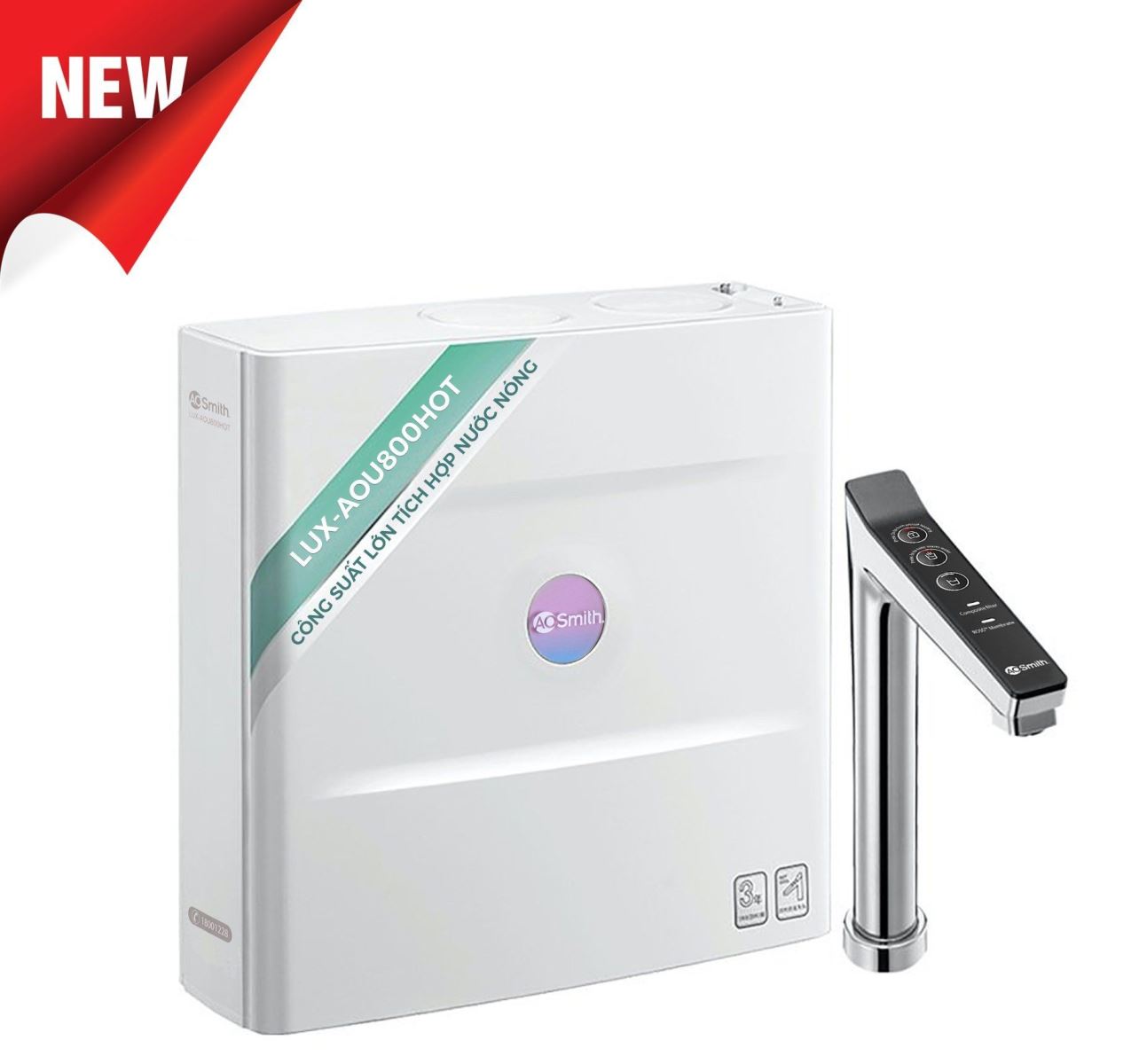 Máy lọc nước AO Smith kiểu dáng mới với thiết kế hiện đại, phù hợp cho nhiều không gian bếp