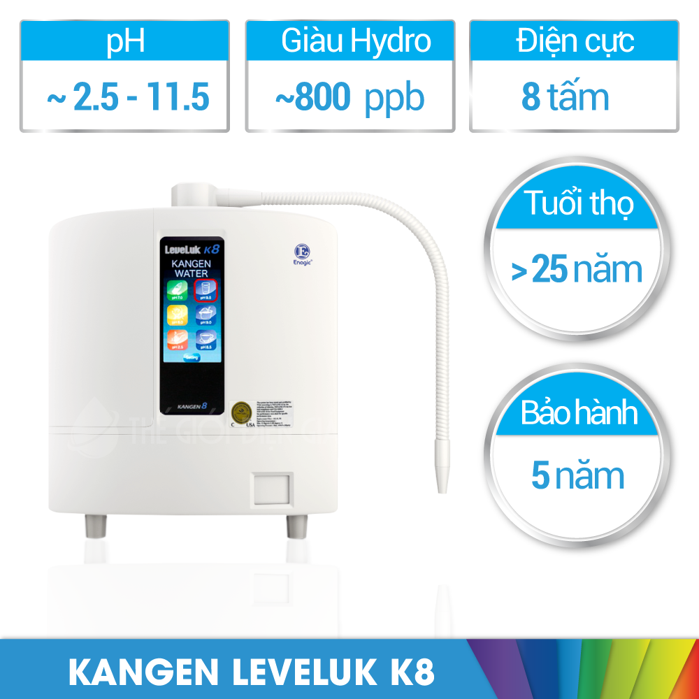 Máy điện giải Leveluk Kangen 8