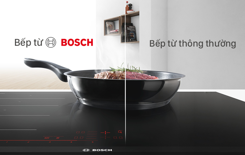 BẾP TỪ KẾT HỢP HÚT MÙI BOSCH PVQ731F15E SERIE 6 BỐN VÙNG NẤU