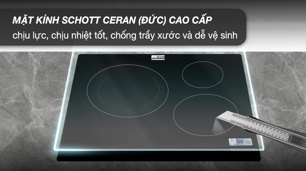 BẾP TỪ BOSCH ÂM TỦ 3 VÙNG NẤU PIJ61RHB1E 7400W SERIES 6
