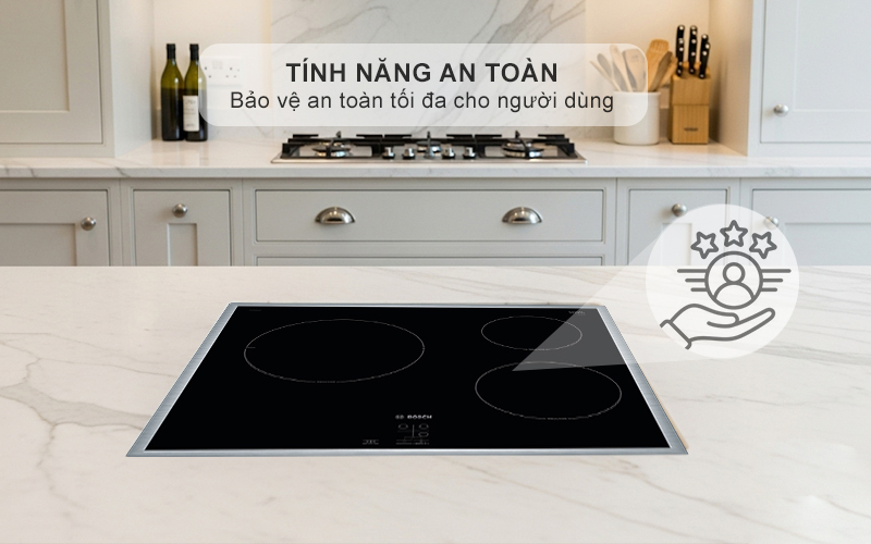 BẾP TỪ ÂM 3 VÙNG NẤU BOSCH PUC64RAA5E SERIES 2 4600W