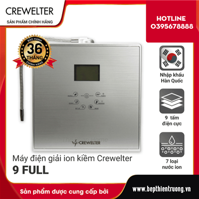 Máy lọc nước ion kiềm điện giải Crewelter 9