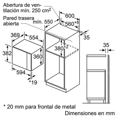 LÒ VI SÓNG CÓ NƯỚNG ÂM TỦ BOSCH BEL554MB0 SERIE 6 25 LÍT