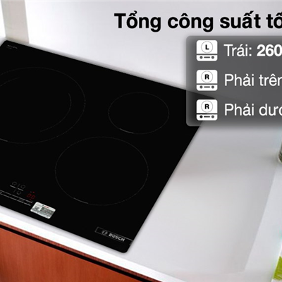 BẾP TỪ BOSCH SERIE 4 PUJ611BB5E 3 VÙNG NẤU 4600W