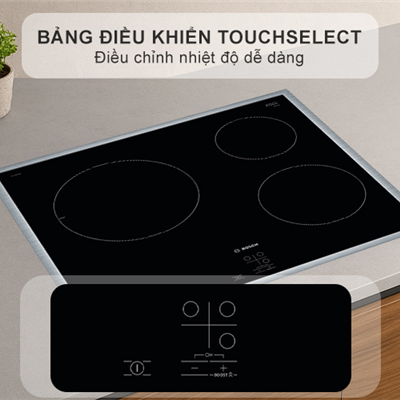 BẾP TỪ ÂM 3 VÙNG NẤU BOSCH PUC64RAA5E SERIES 2 4600W