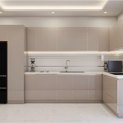 Tủ Bếp Nhôm Tổ Ong Cánh Kính Cao Cấp TB6879BTT