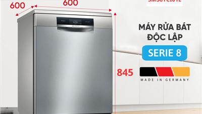 Review Bosch SMS8YCI01E Serie 8: Công Nghệ Hiện Đại, Rửa Sạch Ấn Tượng – Có Xứng Tầm Giá