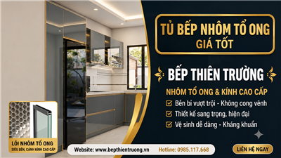 Báo Giá Tủ Bếp Nhôm Tổ Ong Cánh Kính Cao Cấp – Giải Pháp Nội Thất Bếp Hiện Đại